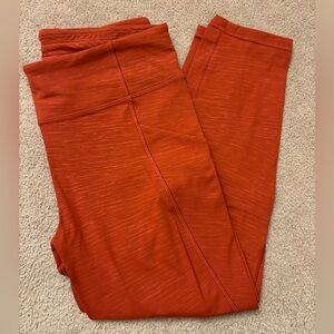 Lululemon Women's Orange Leggings with Pockets